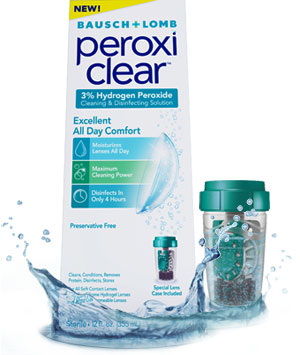 bausc & lomb PeroxiClear conact lens solution